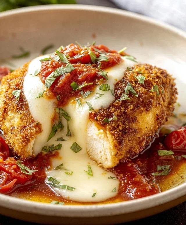 Stuffed Chicken Parmesan Dish