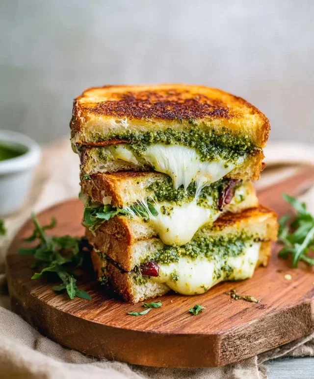Sourdough Pesto Grilled Cheese