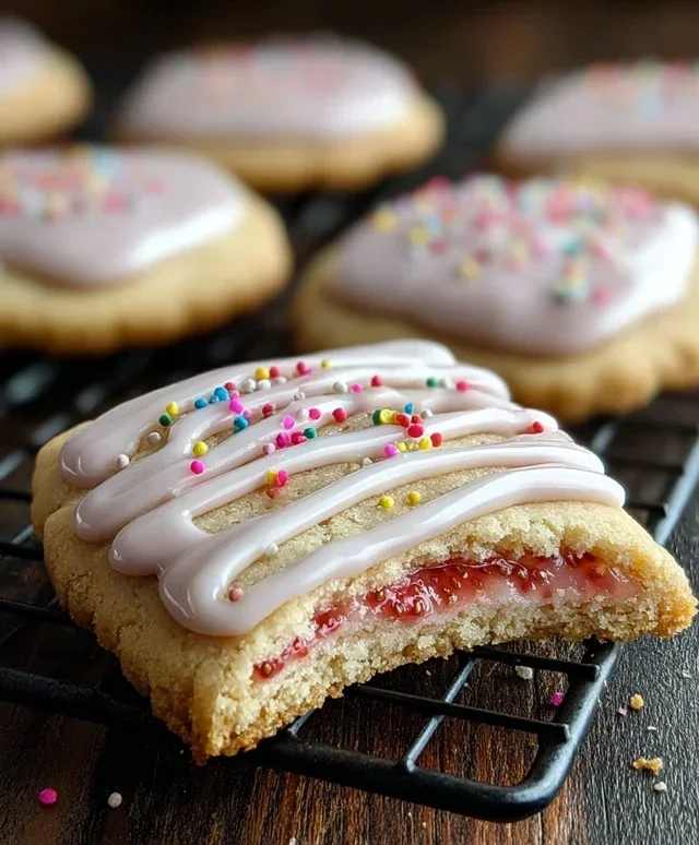 Strawberry Pop Tart Cookies