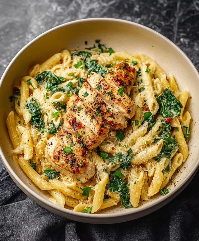 Healthy Garlic Parmesan Chicken Pasta