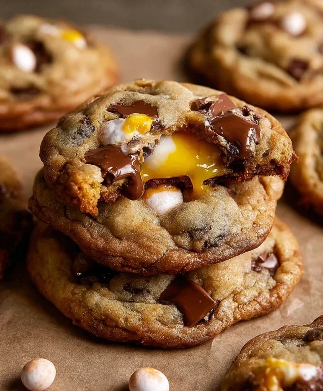 Brown Butter Cadbury Creme Egg Chocolate Chip Cookies