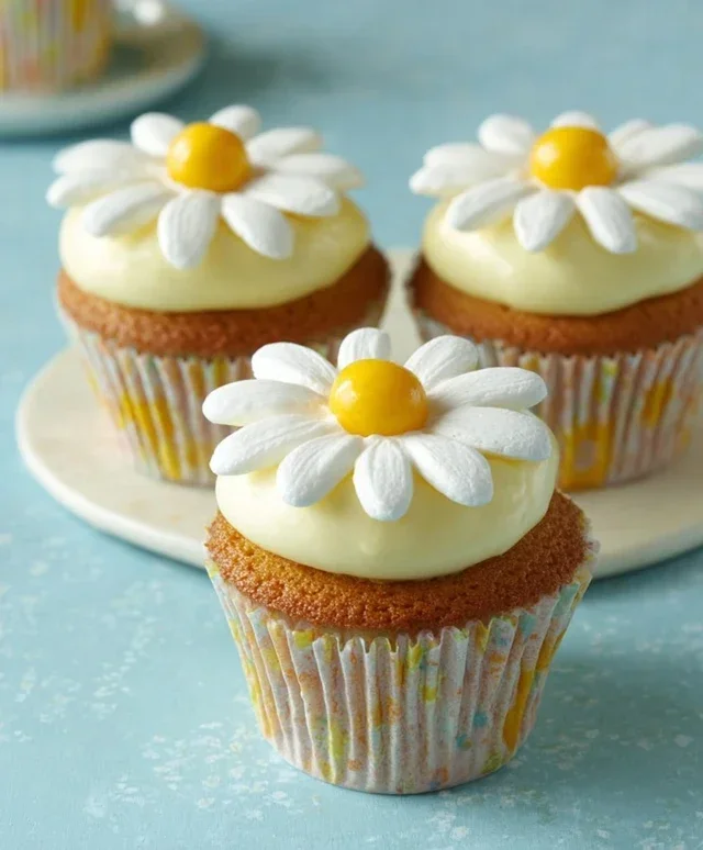 Super Cute Daisy Cupcakes