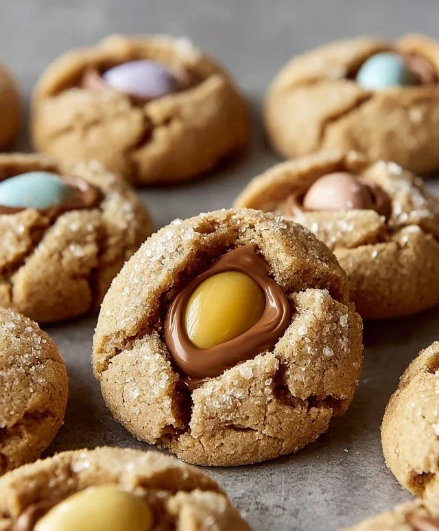 Cadbury Egg Kiss Cookies