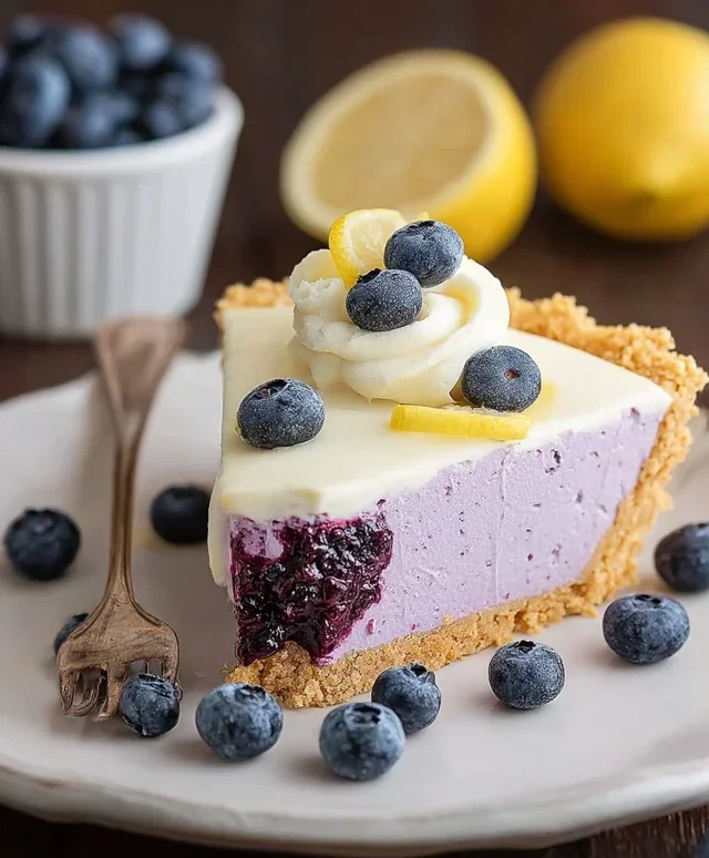 No Bake Lemon Blueberry Pie