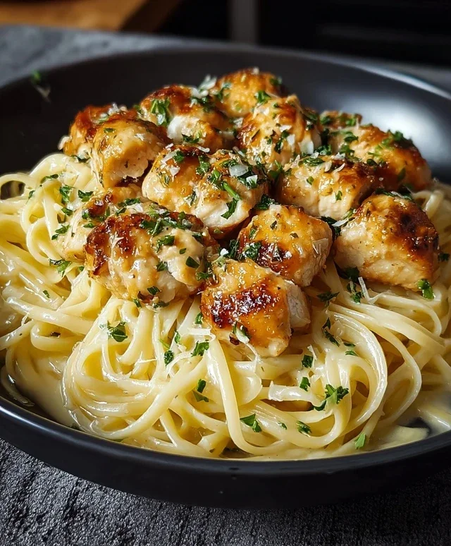 Lemon Chicken with Parmesan Linguine