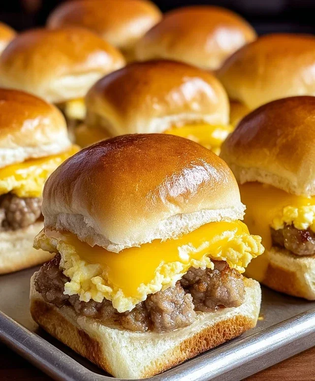 Sausage Egg and Cheese Breakfast Sliders