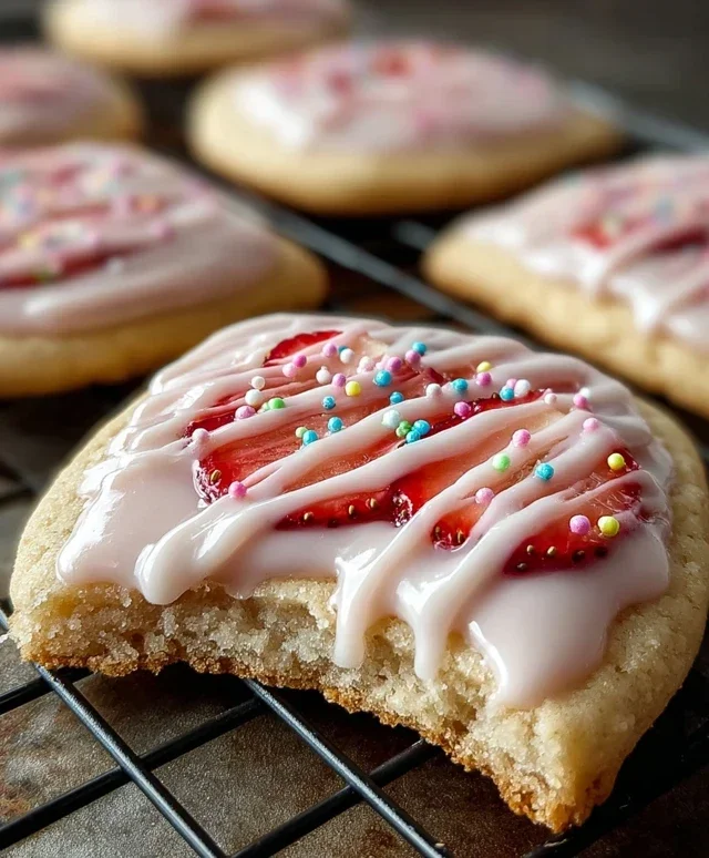 Strawberry Pop Tart Cookies