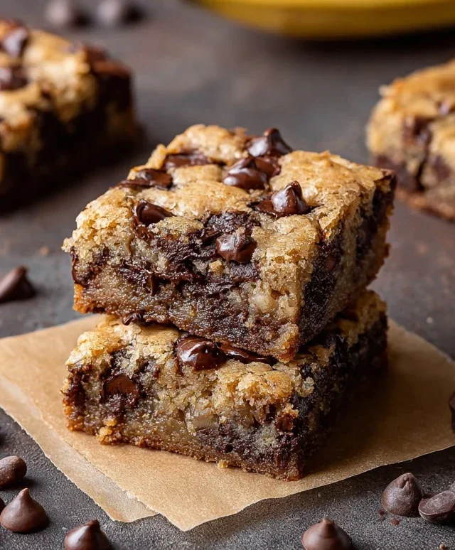 Banana Chocolate Chip Cookie Bars