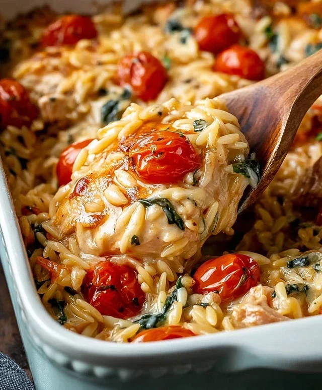 Orzo Tuscan Chicken Bake