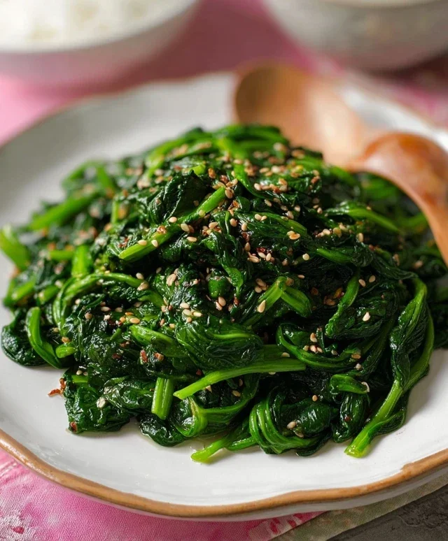 Korean Spinach Side Dish (Sigeumchi Namul)