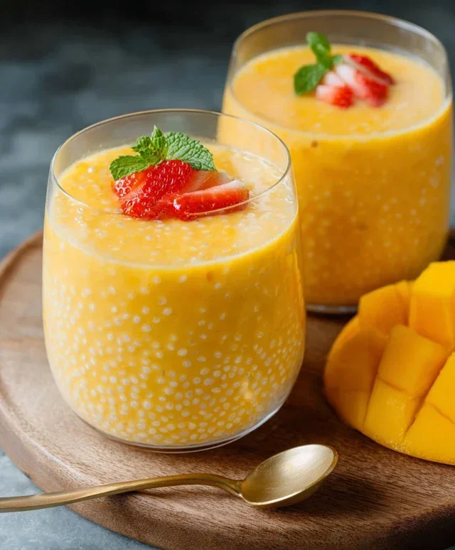 Mango Tapioca Pudding (Mango Sago)