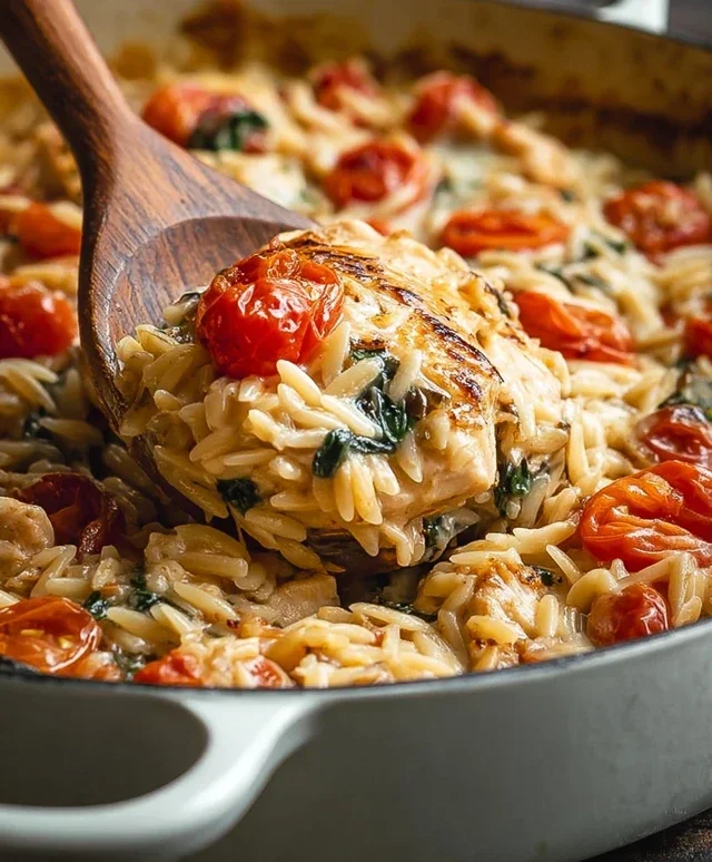 Orzo Tuscan Chicken Bake