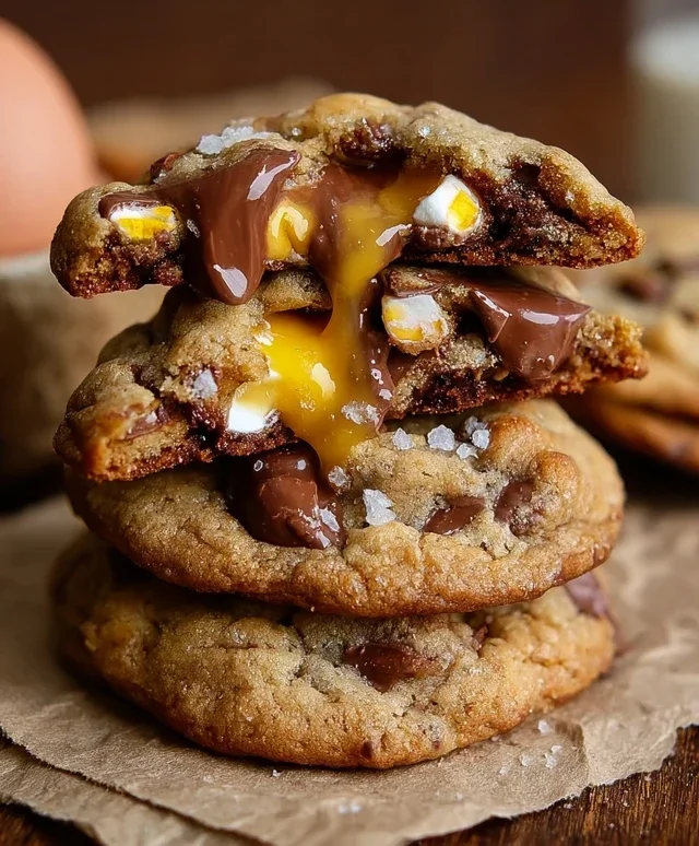 Brown Butter Cadbury Creme Egg Chocolate Chip Cookies