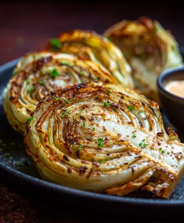 Oven Roasted Garlic Cabbage Steaks
