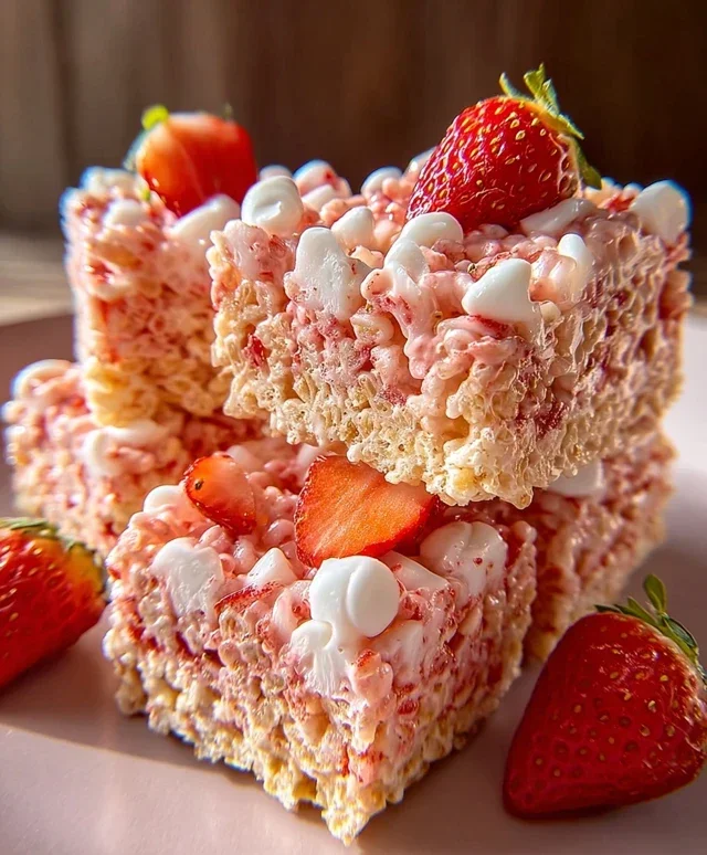 Strawberry Crunch Rice Krispie Treats