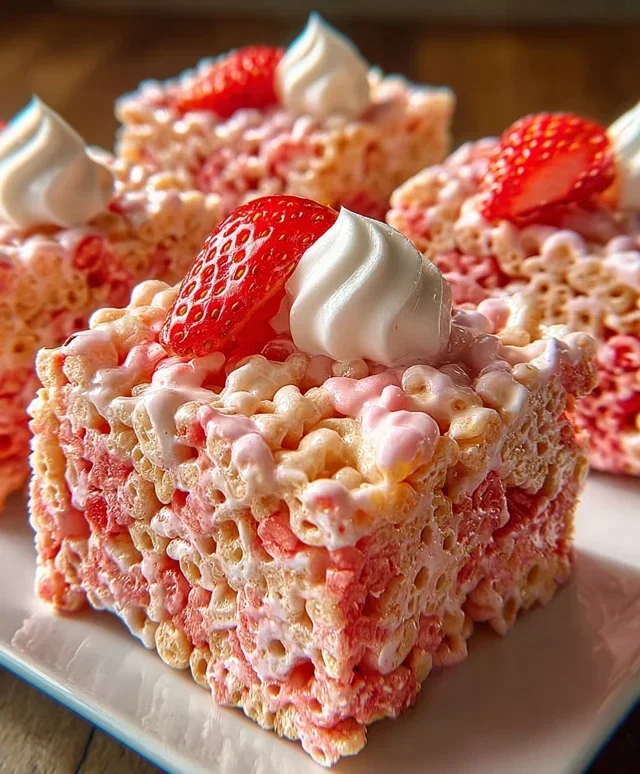 Strawberry Crunch Rice Krispie Treats