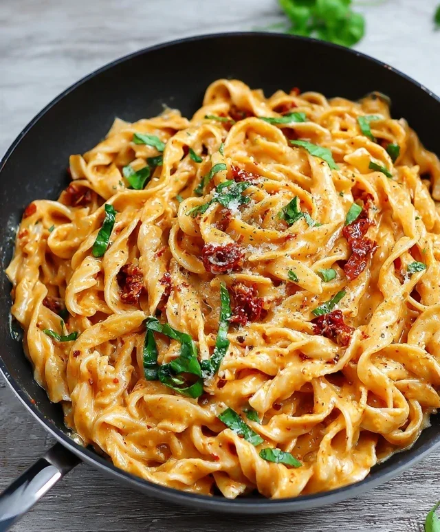 Vegan Creamy Sun Dried Tomato Pasta Recipe
