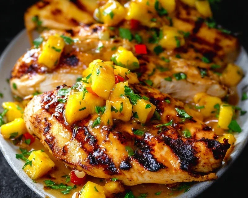 Grilled Mango Pineapple Chicken