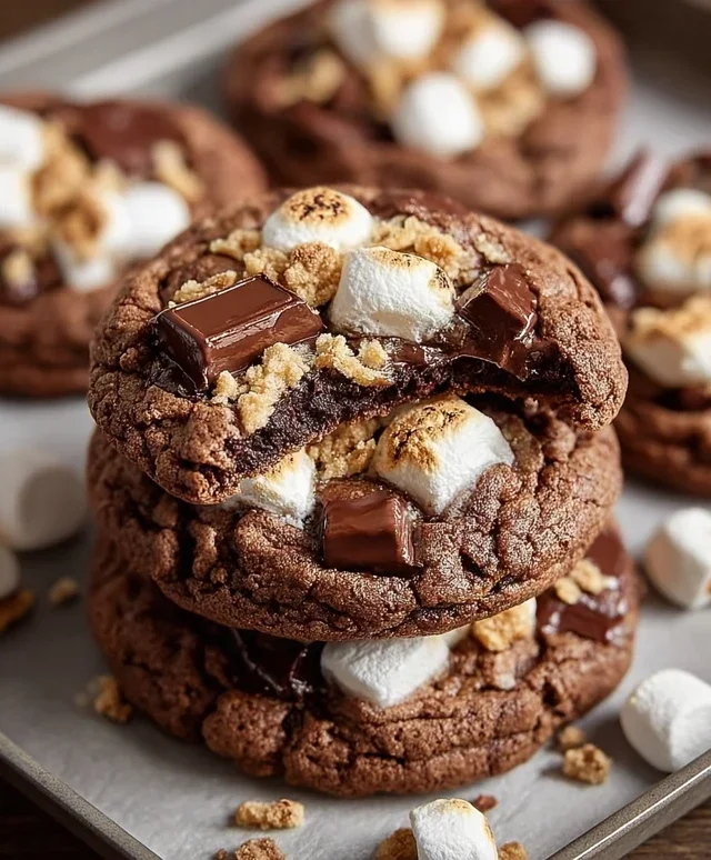 Hershey's Chocolate S'mores Cookies