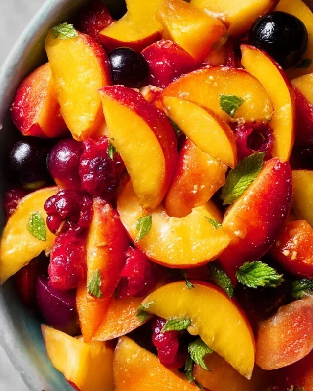 Summer Peach Fruit Salad