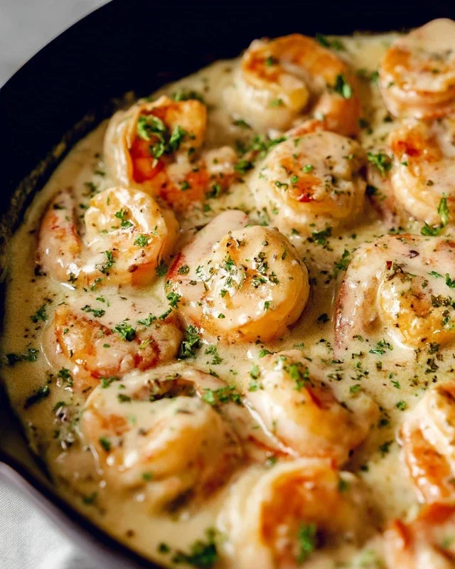 Creamy Garlic Shrimp (15 mins)