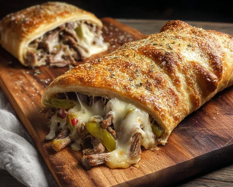 Philly Cheesesteak Stromboli