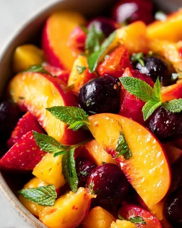 Summer Peach Fruit Salad