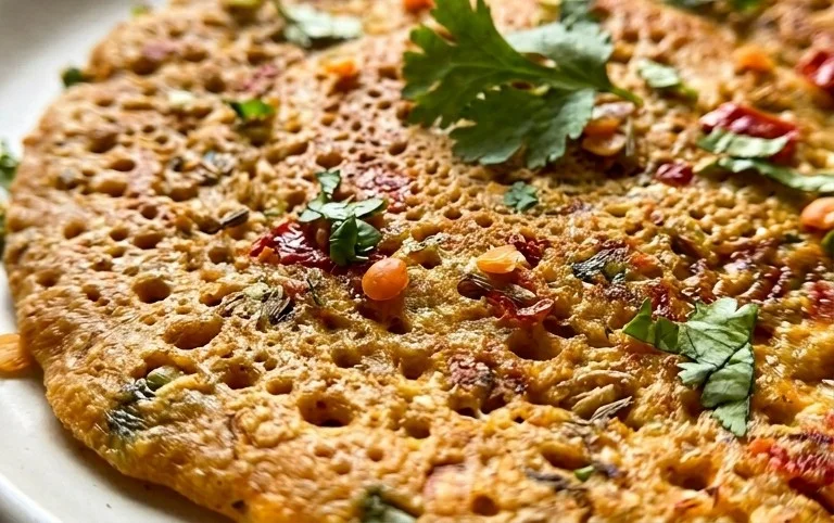 Masoor Dal Chilla | Savory Red Lentil Pancakes