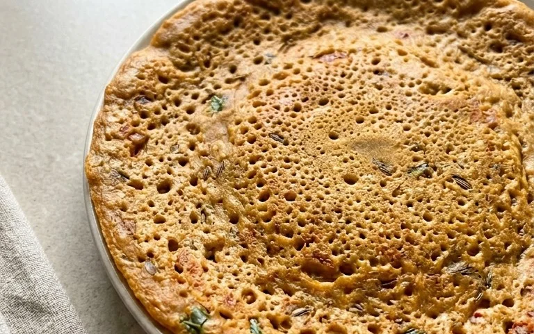 Masoor Dal Chilla | Savory Red Lentil Pancakes