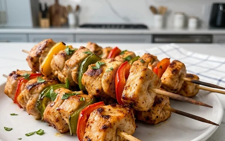 Air Fryer Chicken Skewers (VIDEO)