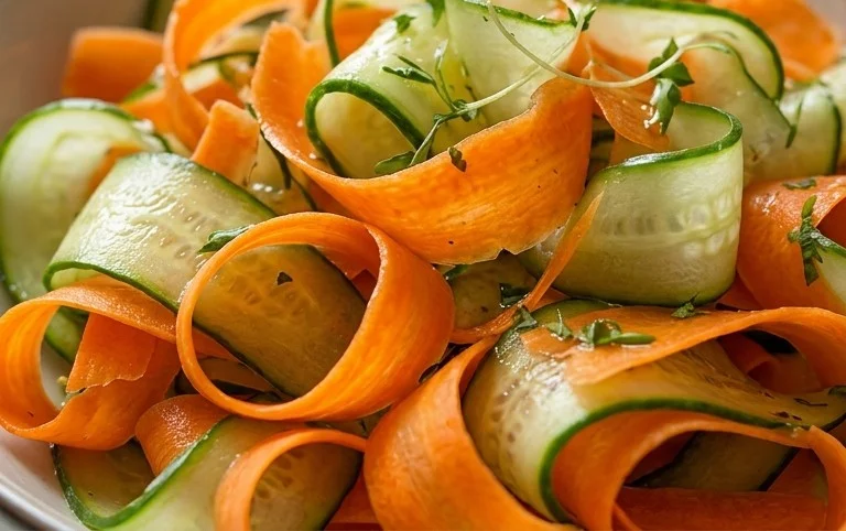 Carrot and Cucumber Ribbon Salad
