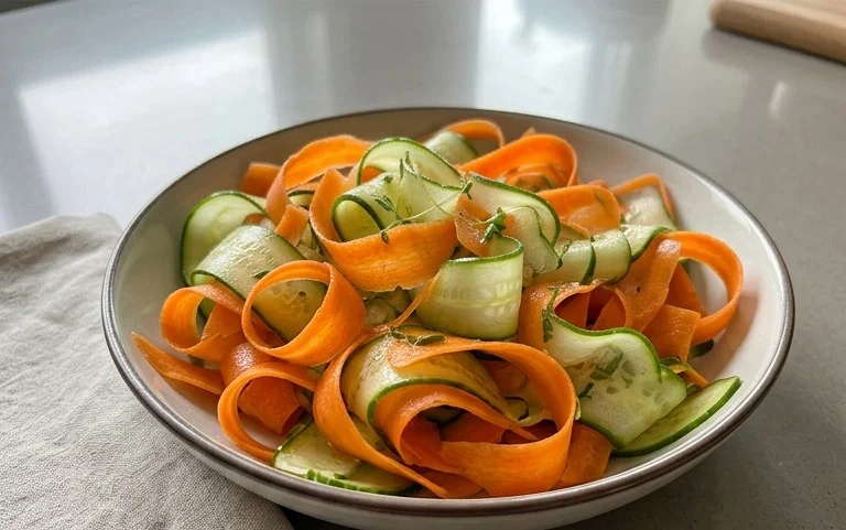 Carrot and Cucumber Ribbon Salad