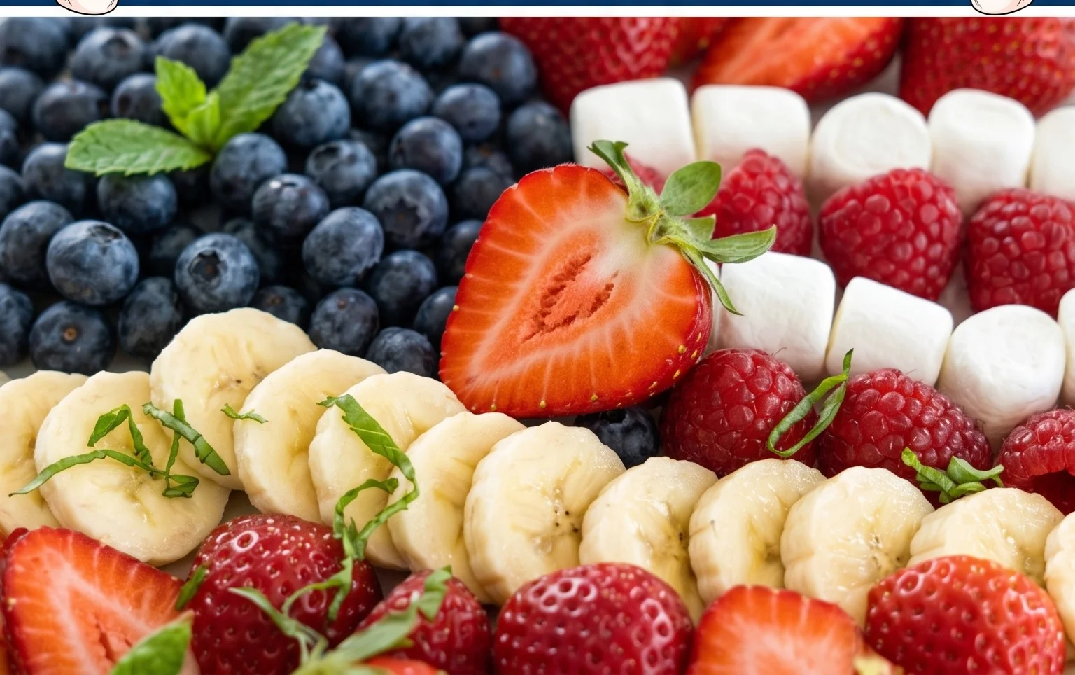 4th of July Fruit Platter Idea | How to Make an American Flag