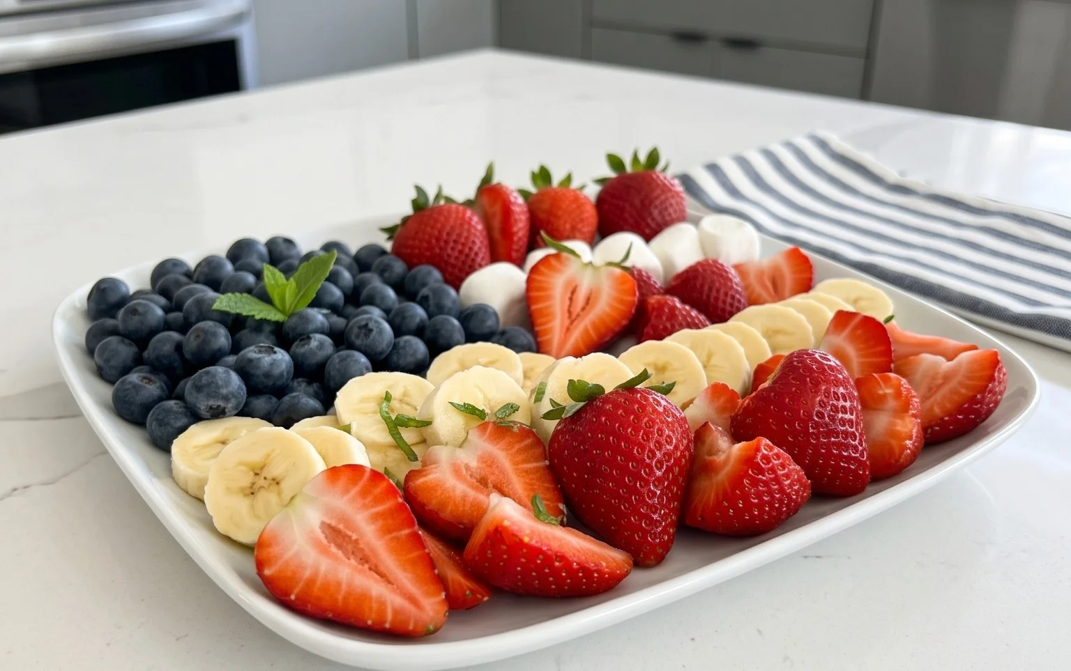 4th of July Fruit Platter Idea | How to Make an American Flag