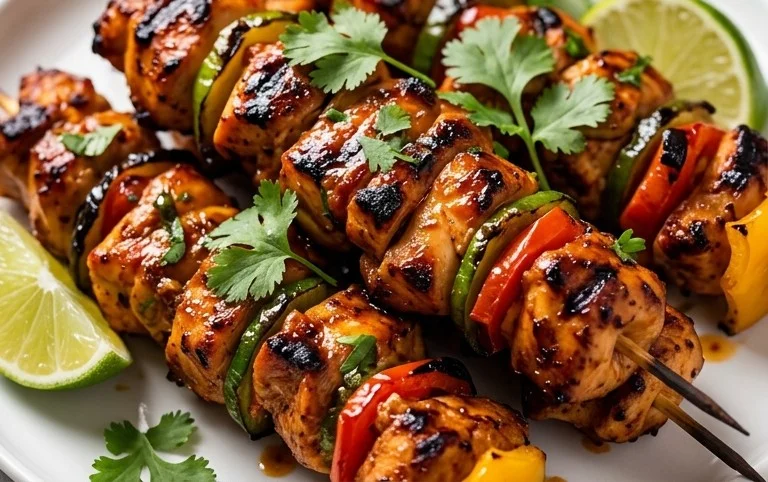 Mexican Barbecue Chicken Skewers