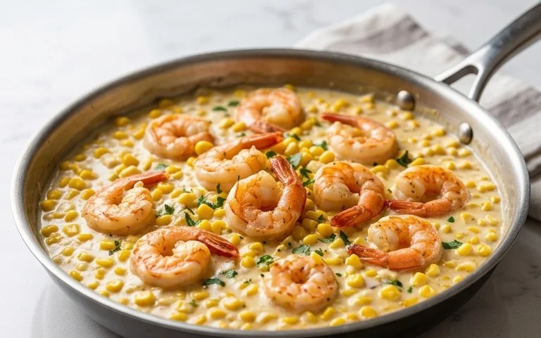 Shrimp and Creamed Corn (30 Minutes, One-Pan)