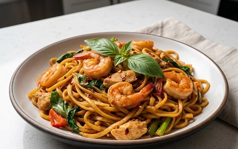 Drunken noodles