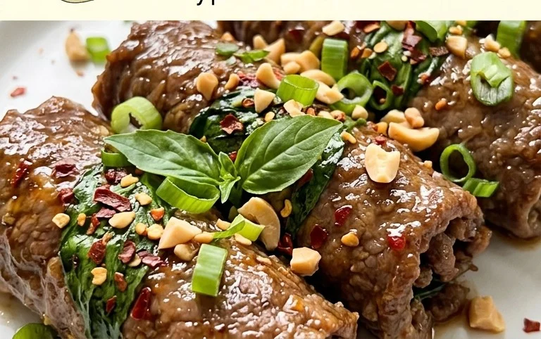 Thai Basil Beef Rolls
