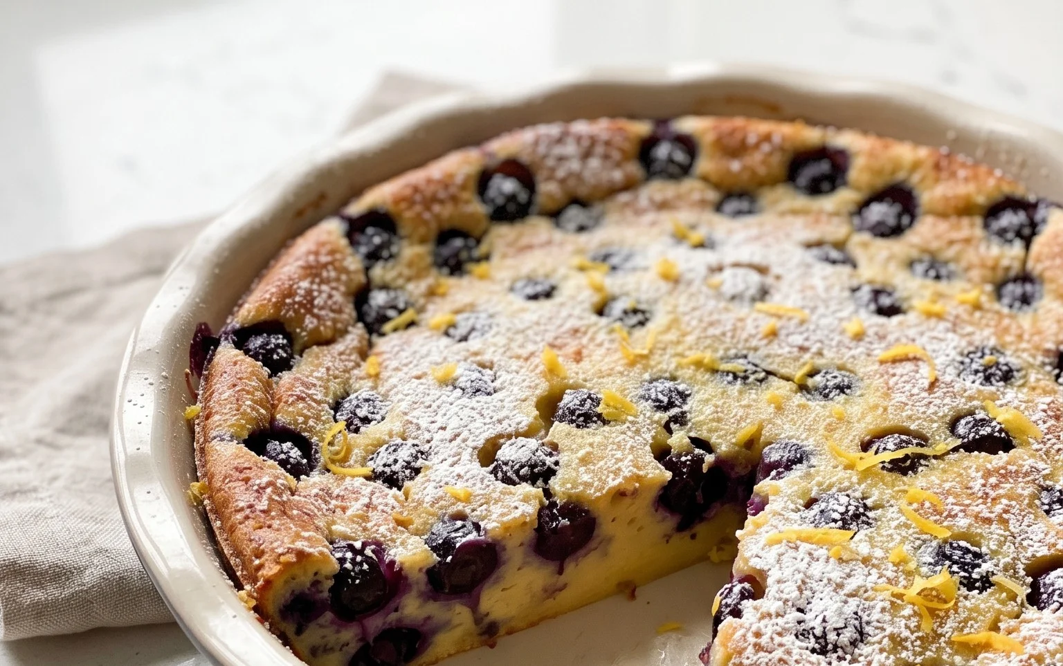 Lemon Blueberry Clafoutis