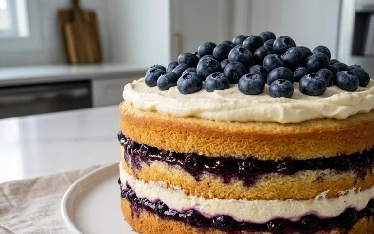 Nova Scotia Blueberry Cream Cake