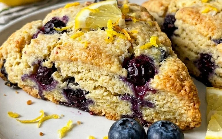 Almond Flour Lemon Blueberry Scones