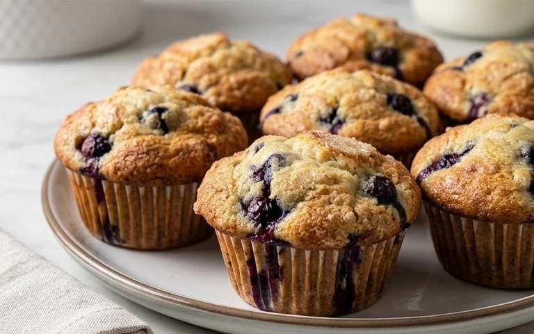 Sour Cream Blueberry Muffins