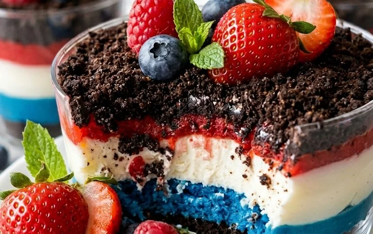 Red, White and Blue Dirt Cups