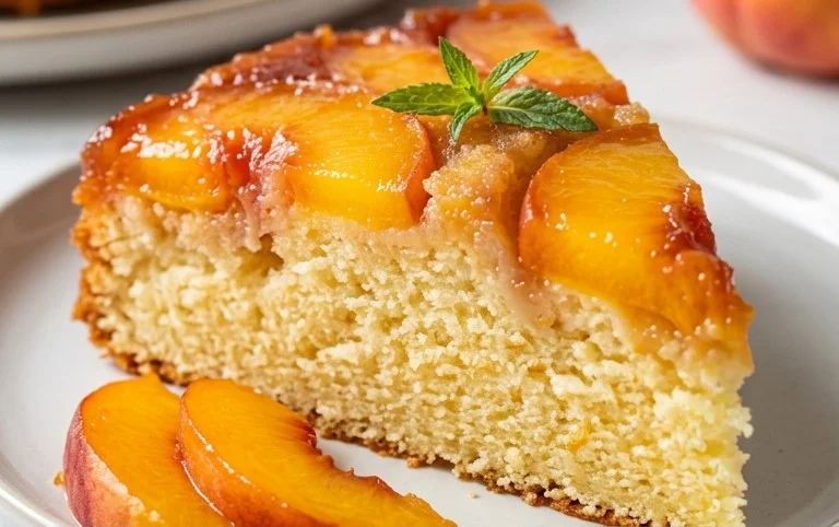 Peach Upside-Down Cake Recipe