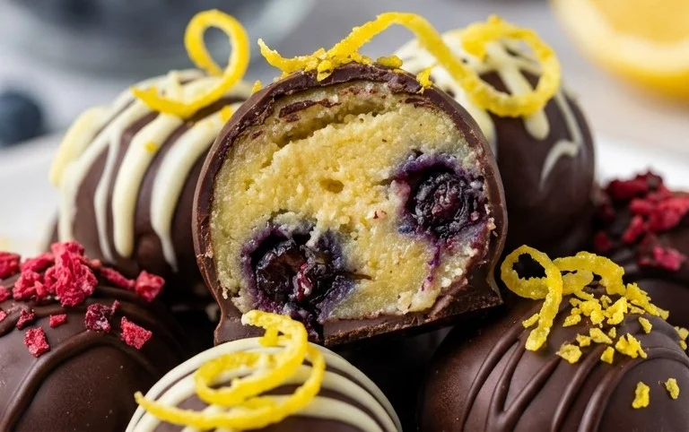 LEMON BLUEBERRY TRUFFLES