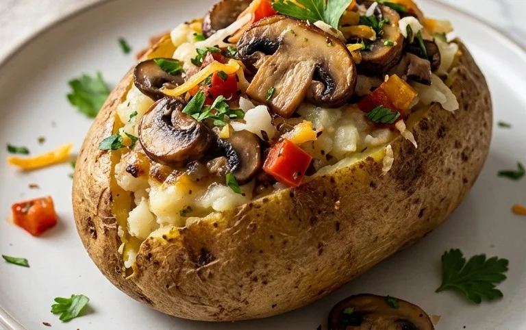The Ultimate Stuffed Baked Potatoes with Mushrooms