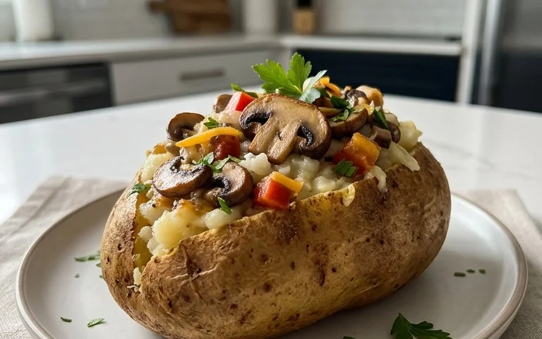 The Ultimate Stuffed Baked Potatoes with Mushrooms