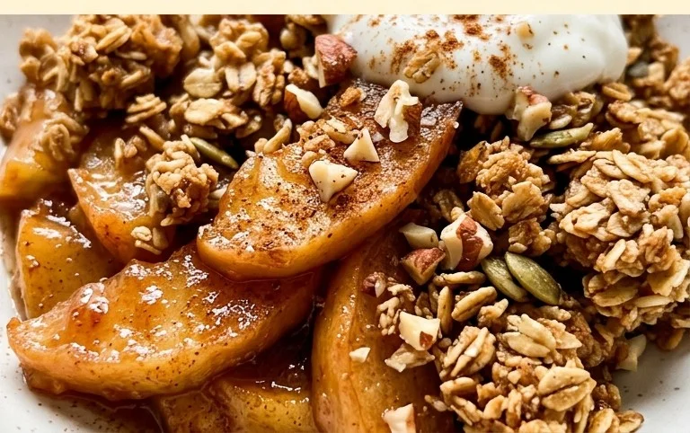 Healthy Breakfast Apple Crum extractble