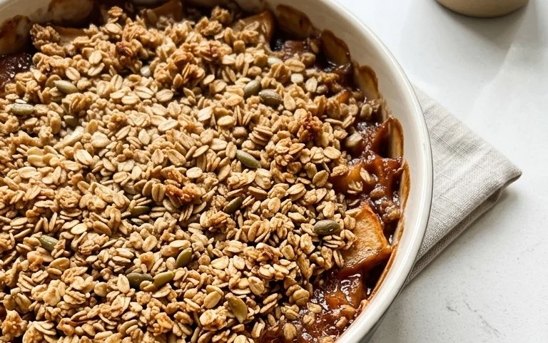 Healthy Breakfast Apple Crum extractble