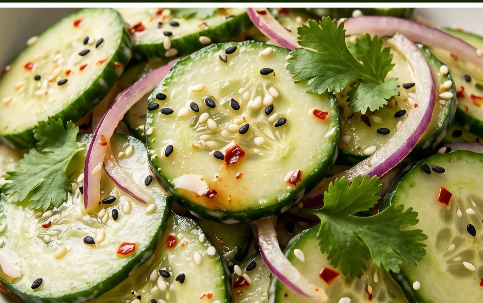 Creamy Asian Cucumber Salad Bowl